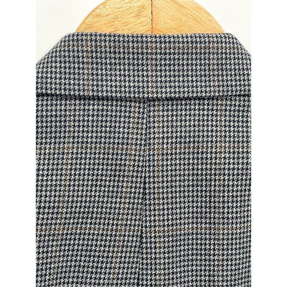 Izod Blazer Men's Size 40S Houndstooth Black Gray Brown 2 Button Sport Coat - Picture 10 of 13